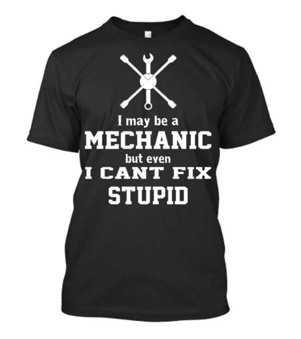 I May Be A Mechanic But Even I Cant Fix Stupid T-Shirt