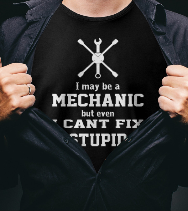 I May Be A Mechanic But Even I Cant Fix Stupid T-Shirt