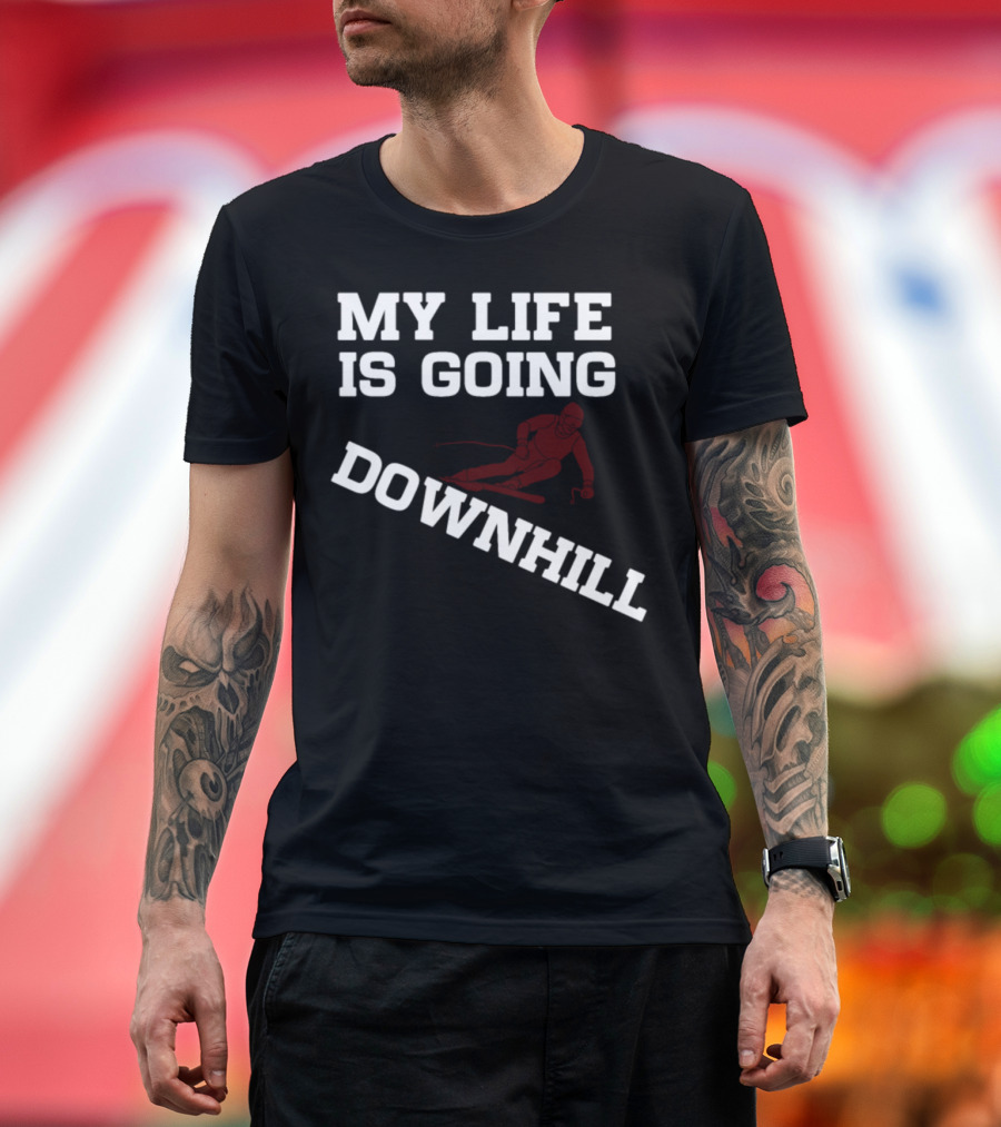 My Life Is Going Downhill Ski Basics T-Shirt