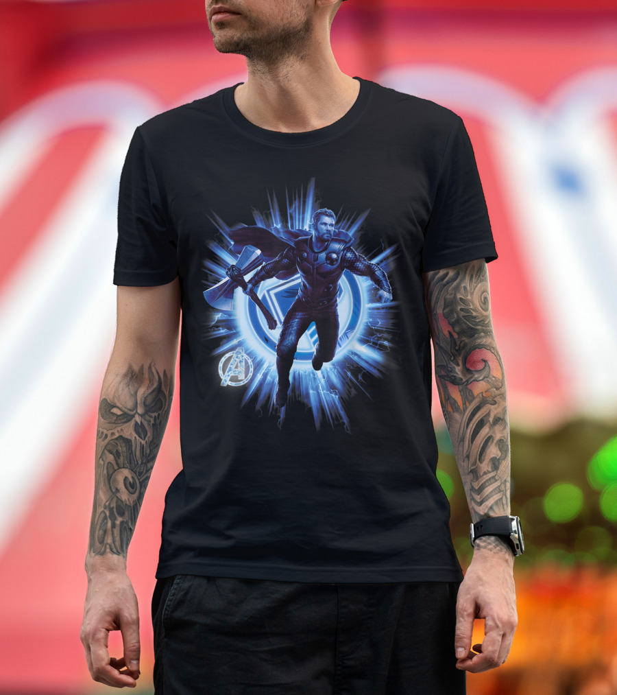 Avengers Endgame Thor Power Blast Marvel Iconic Action T-Shirt