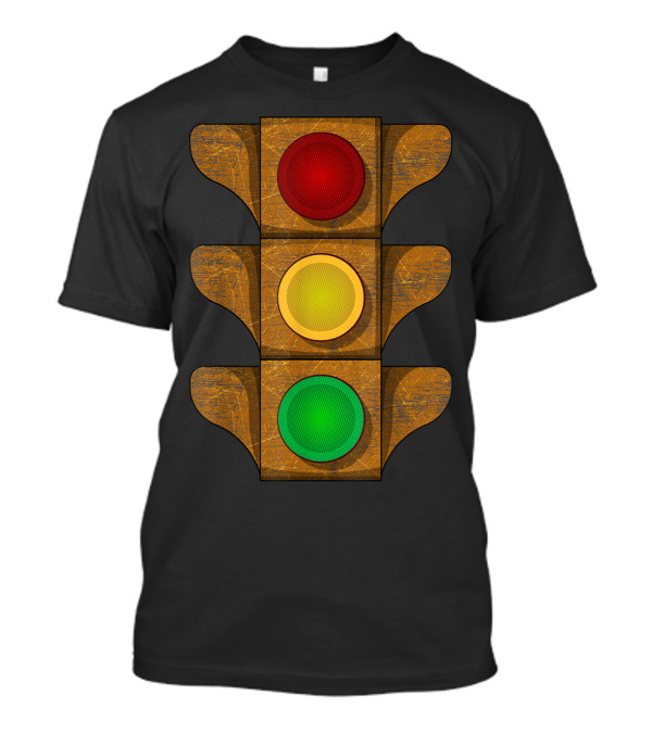 Vintage Rusty Traffic Light Stoplight Signal Stop Go T-Shirt