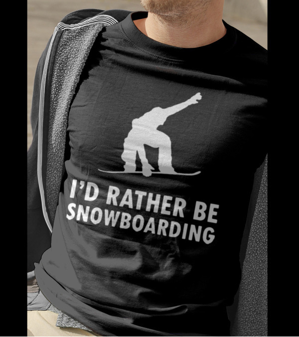I’d Rather Be Snowboarding Silhouette Jumper T-Shirt