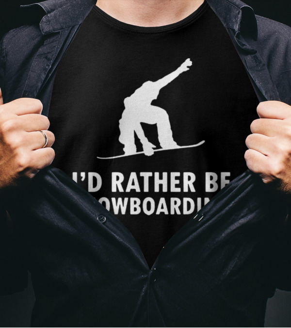I’d Rather Be Snowboarding Silhouette Jumper T-Shirt