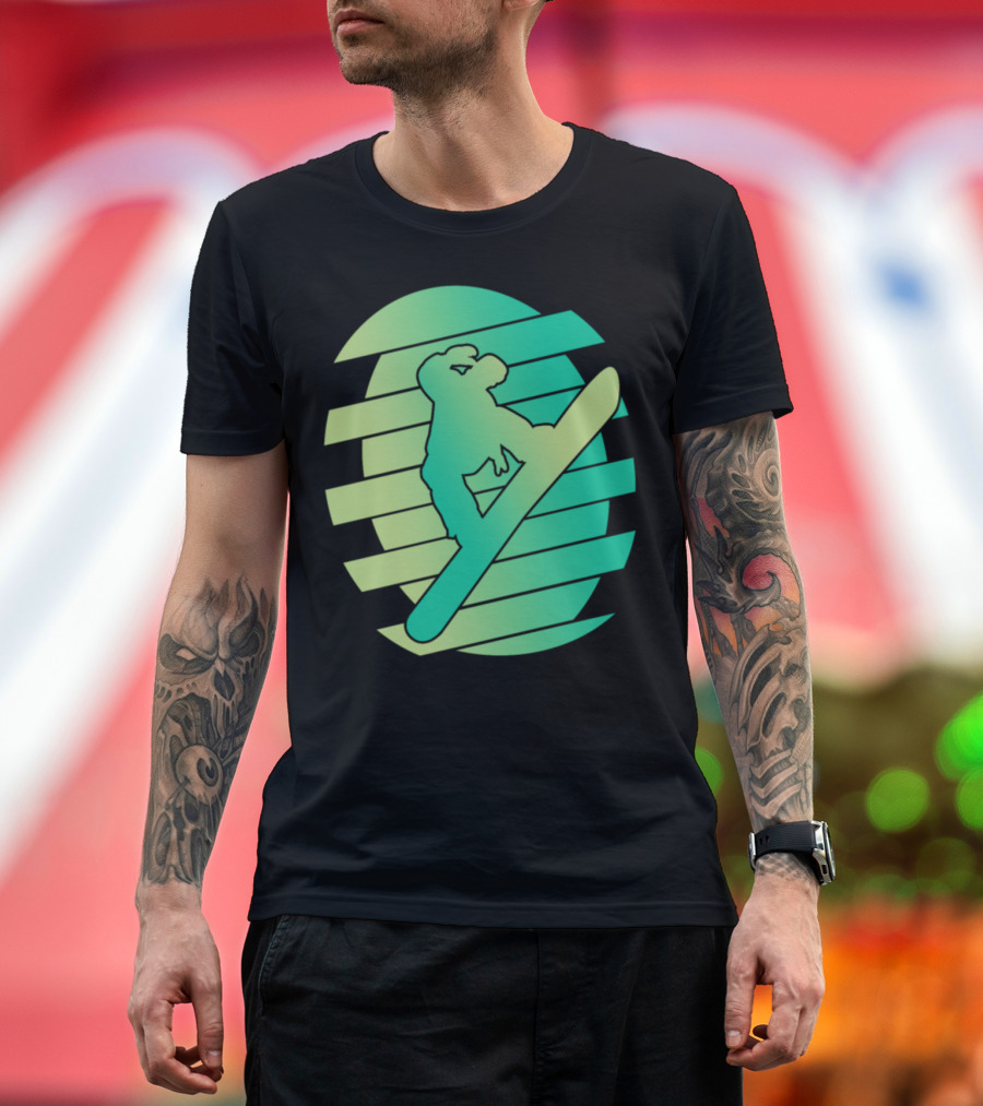 Snowboarders Snowboarding Green T-Shirt