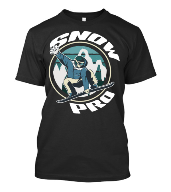 SNOW Pro Snowboarder With Snowboard Snowboarding T-Shirt