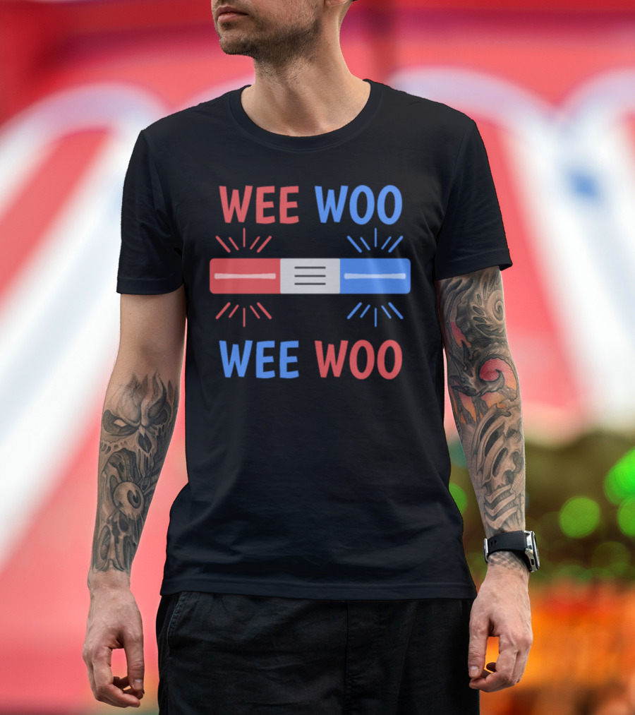 Wee Woo Paramedic Ambulance Emergency Lights Siren T-Shirt