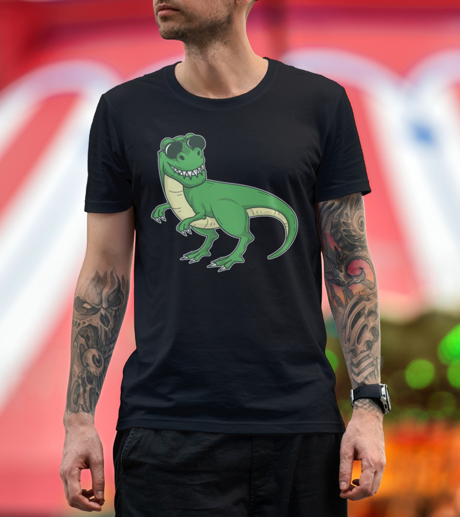 Cool Sunglasses Tyrannosaurus Rex Dinosaur Trex T-Shirt