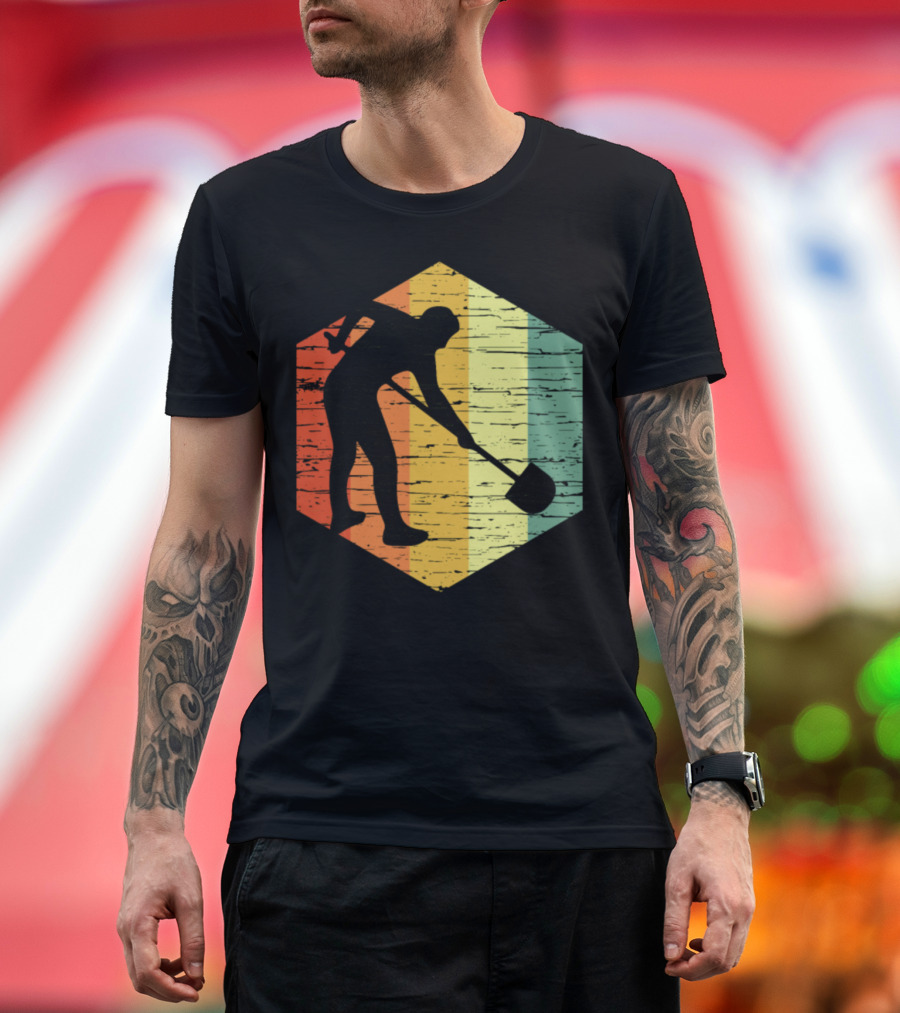 Retro Archaeologist Vintage Stripes T-Shirt
