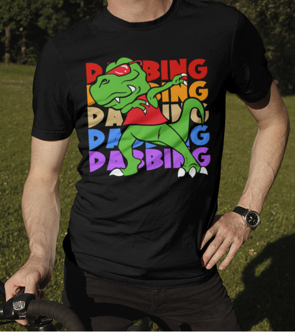 Retro Vintage Style Dabbing Dab Dinosaur Trex T-Shirt