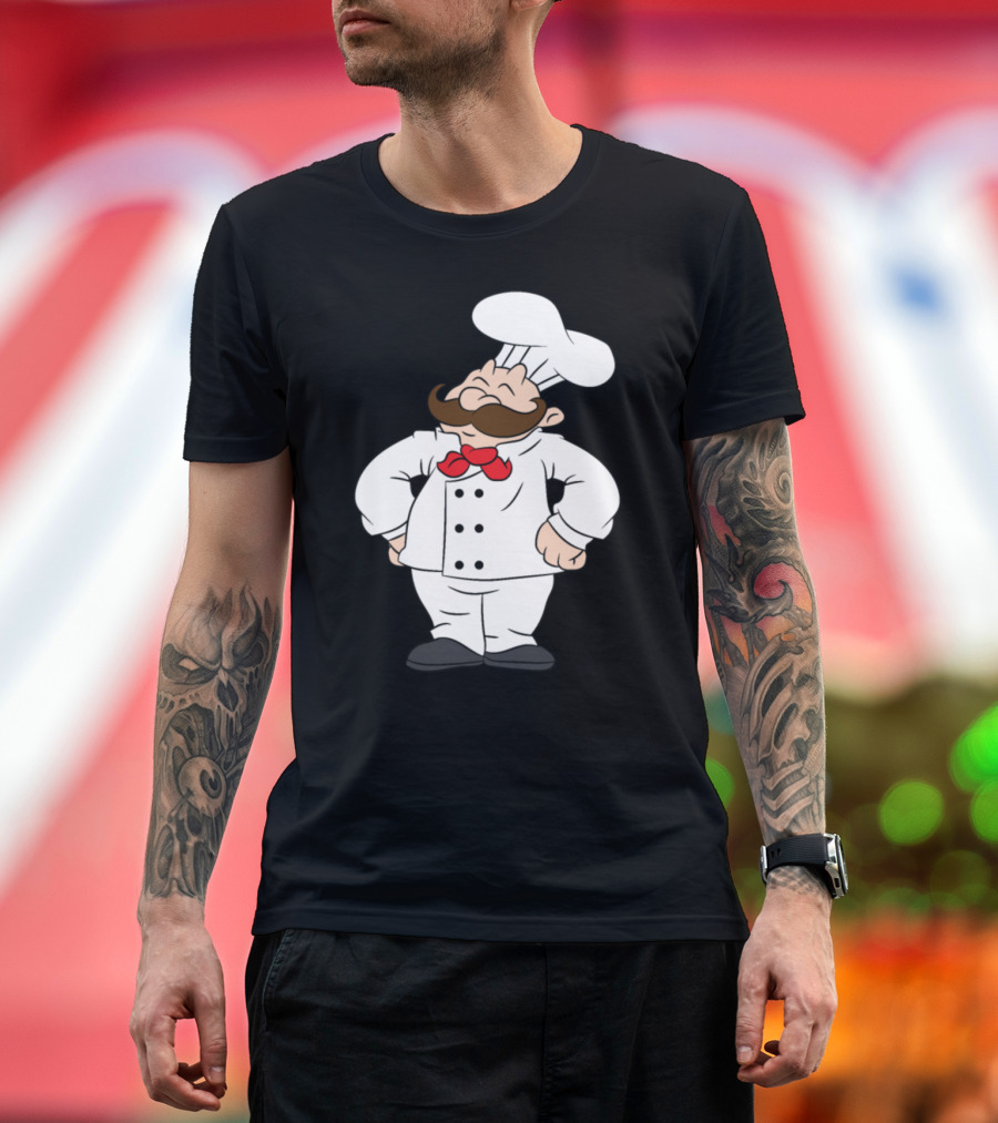 Chef Chef Chef Pizza Maker Baker Moustache T-Shirt