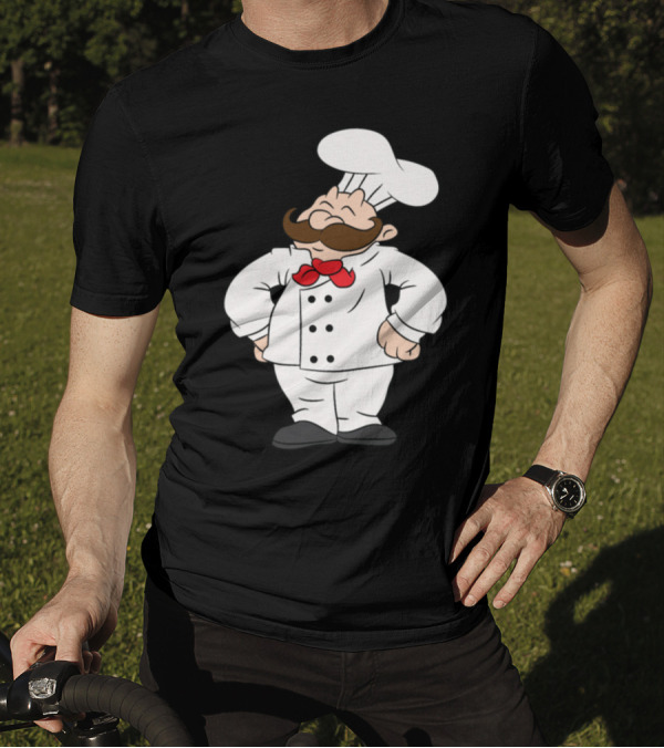 Chef Chef Chef Pizza Maker Baker Moustache T-Shirt