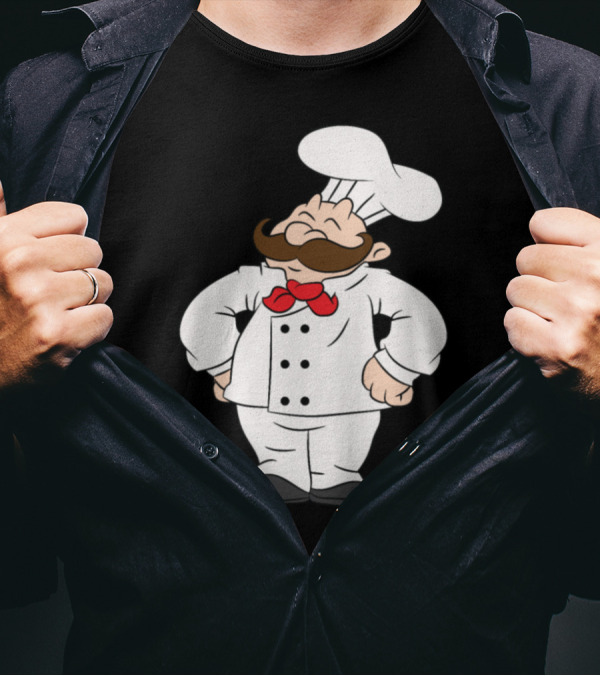 Chef Chef Chef Pizza Maker Baker Moustache T-Shirt