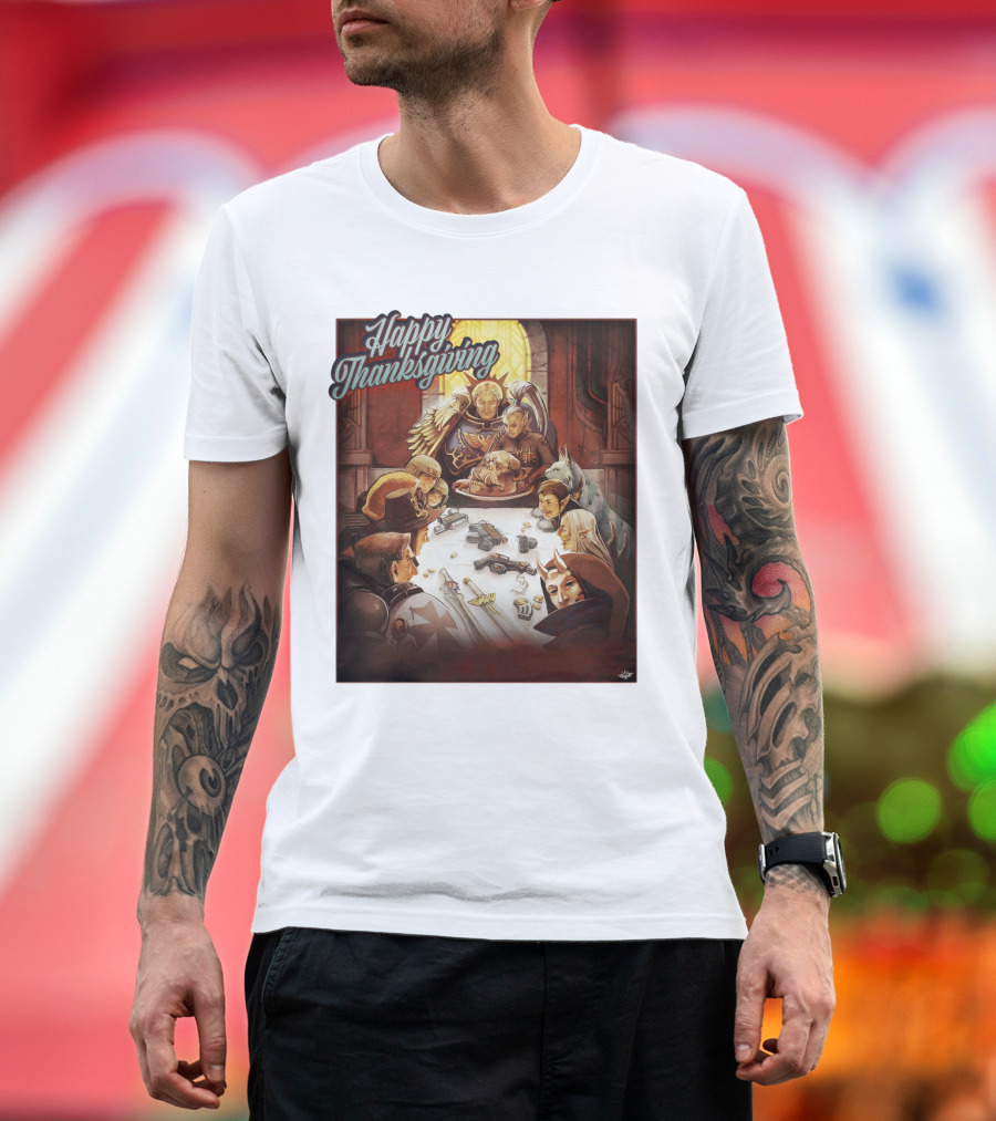 Warhammer Happy Thanksgiving Table Gathering T-Shirt