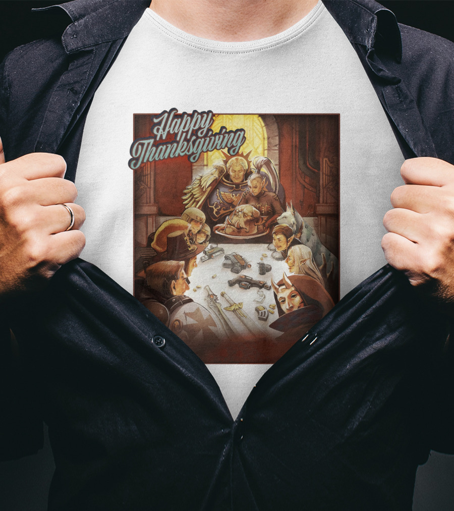 Warhammer Happy Thanksgiving Table Gathering T-Shirt