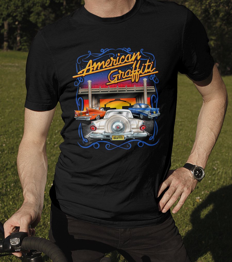 American Graffiti Classic Cars Scene T-Shirt