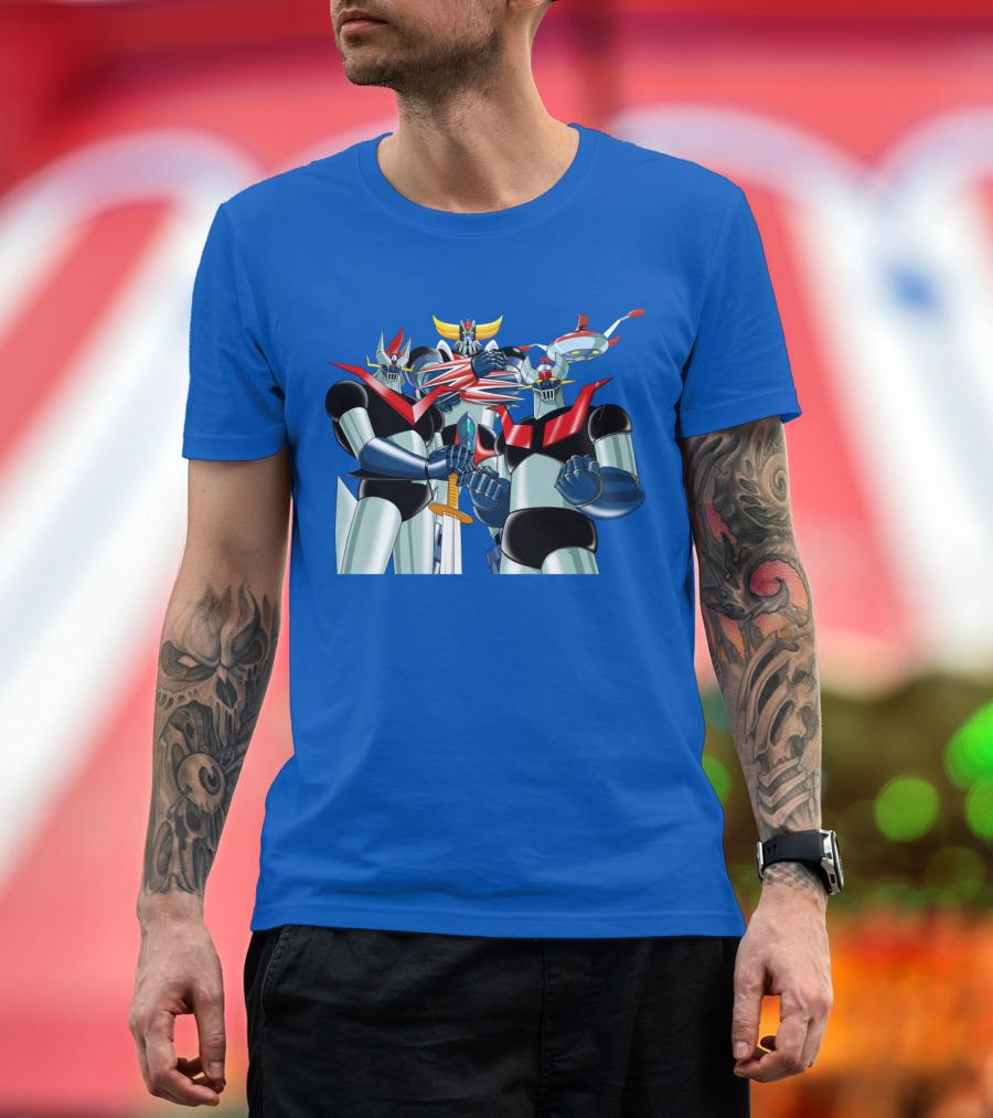 Mazinger Grendizer Robot Trio Battle Stance T-Shirt
