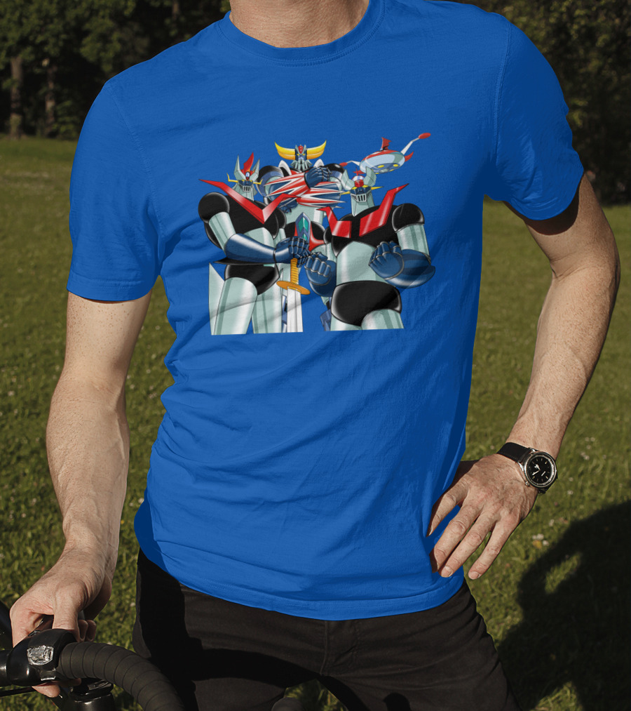 Mazinger Grendizer Robot Trio Battle Stance T-Shirt