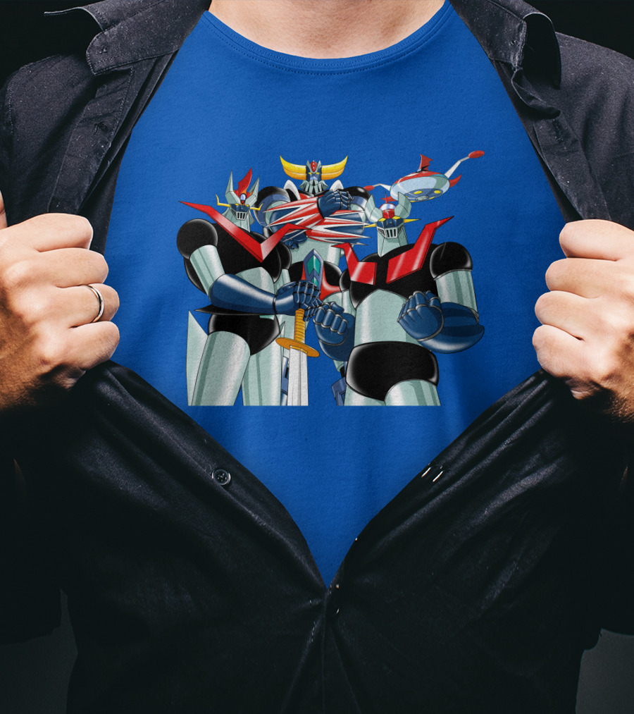Mazinger Grendizer Robot Trio Battle Stance T-Shirt