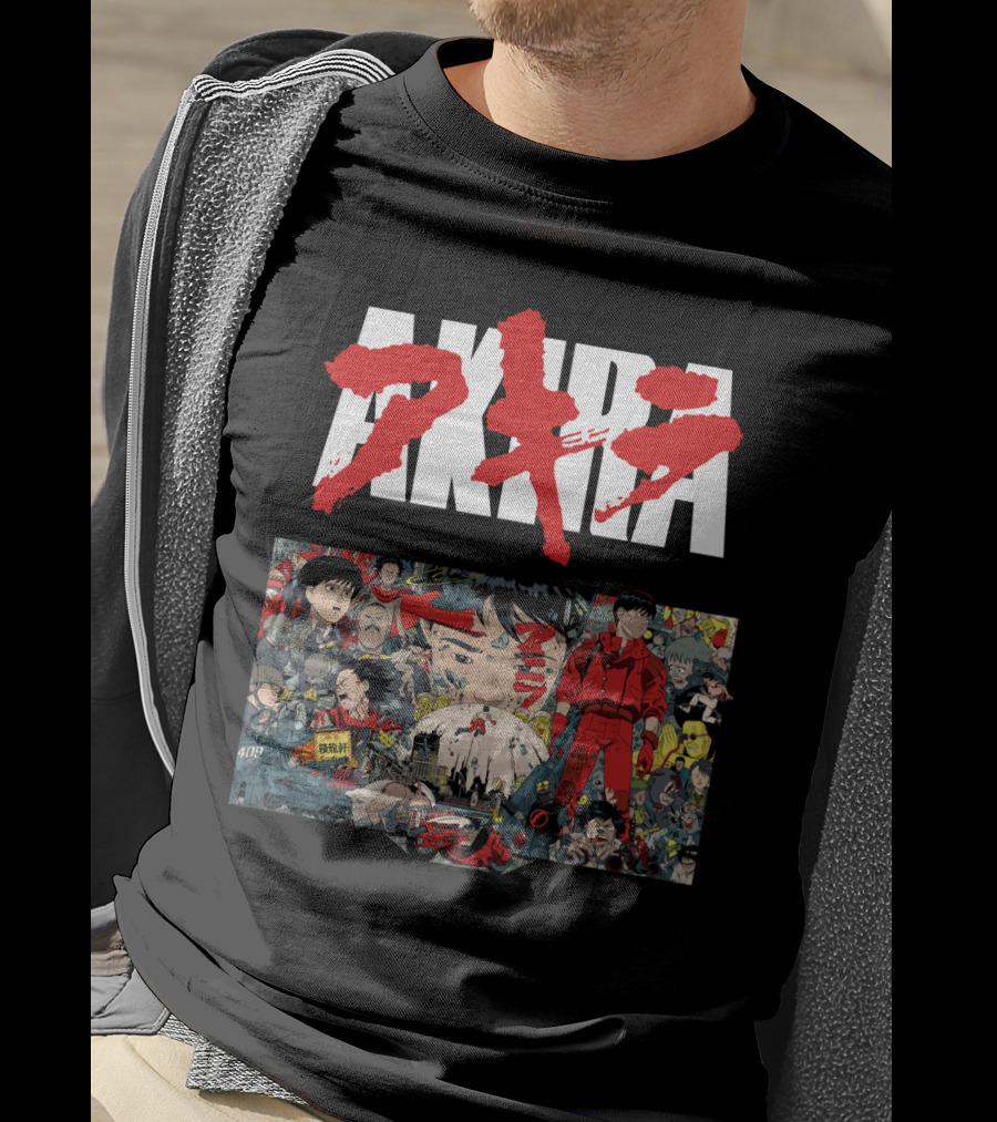 AKIRA Classic Manga Anime Art Kaneda Capsule Cyberpunk Dystopia Icons T-Shirt