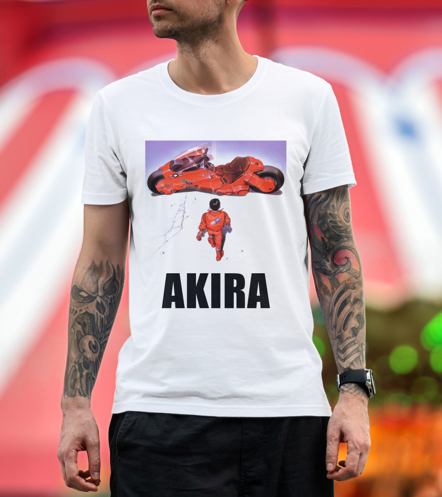 Kaneda Iconic Red Motorcycle Akira T-Shirt