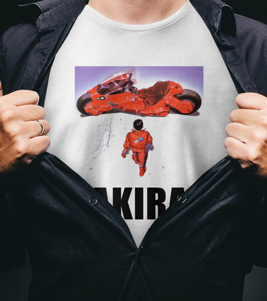 Kaneda Iconic Red Motorcycle Akira T-Shirt