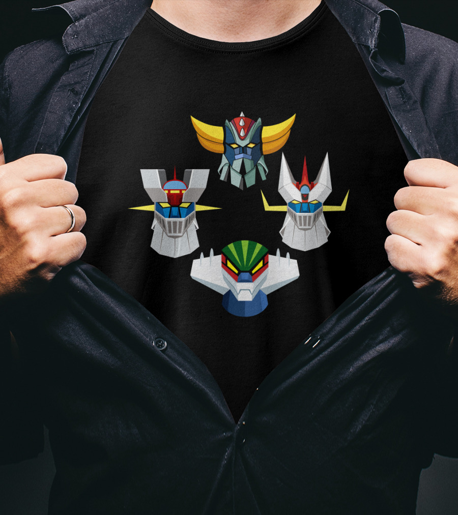 Mazinger Goldorak Robot Heads GN T-Shirt
