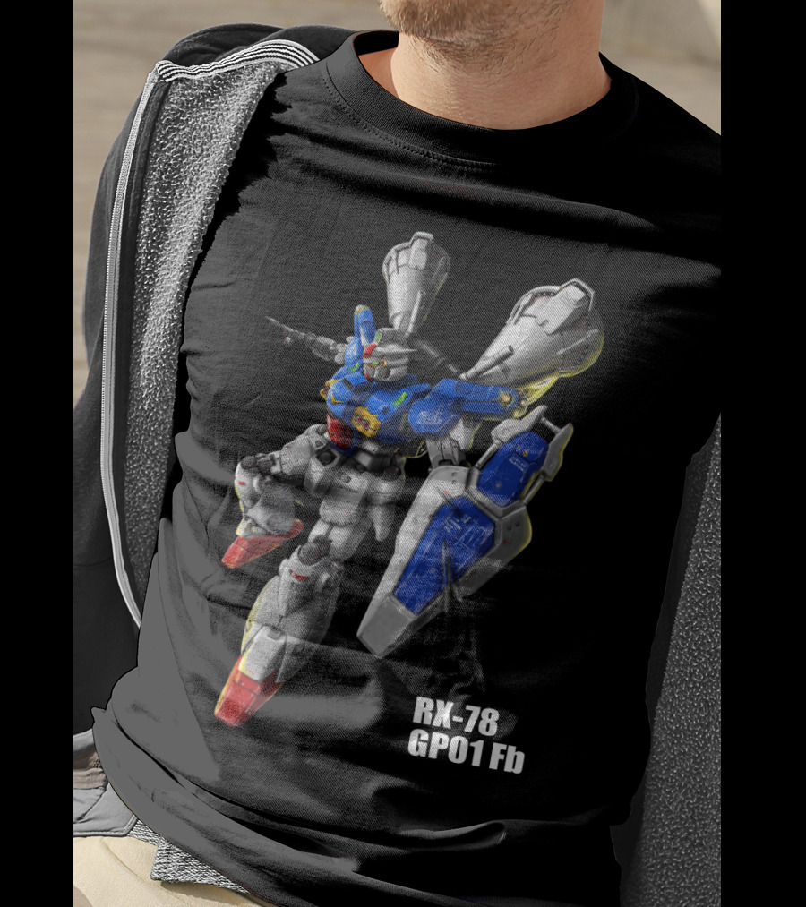 RX-78 GP01Fb Mobile Suit In Dynamic Action Pose T-Shirt