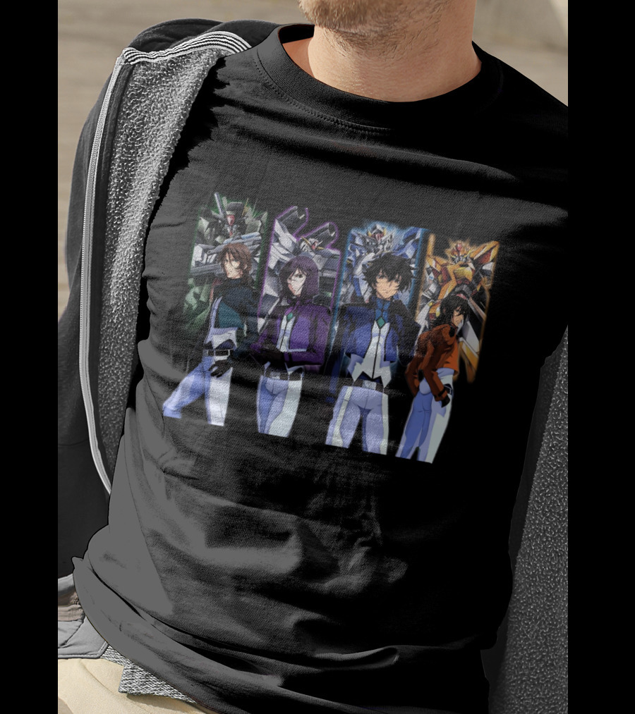 Mobile Suit Gundam 00 Celestial Being Characters And Gundams T-Shirt
