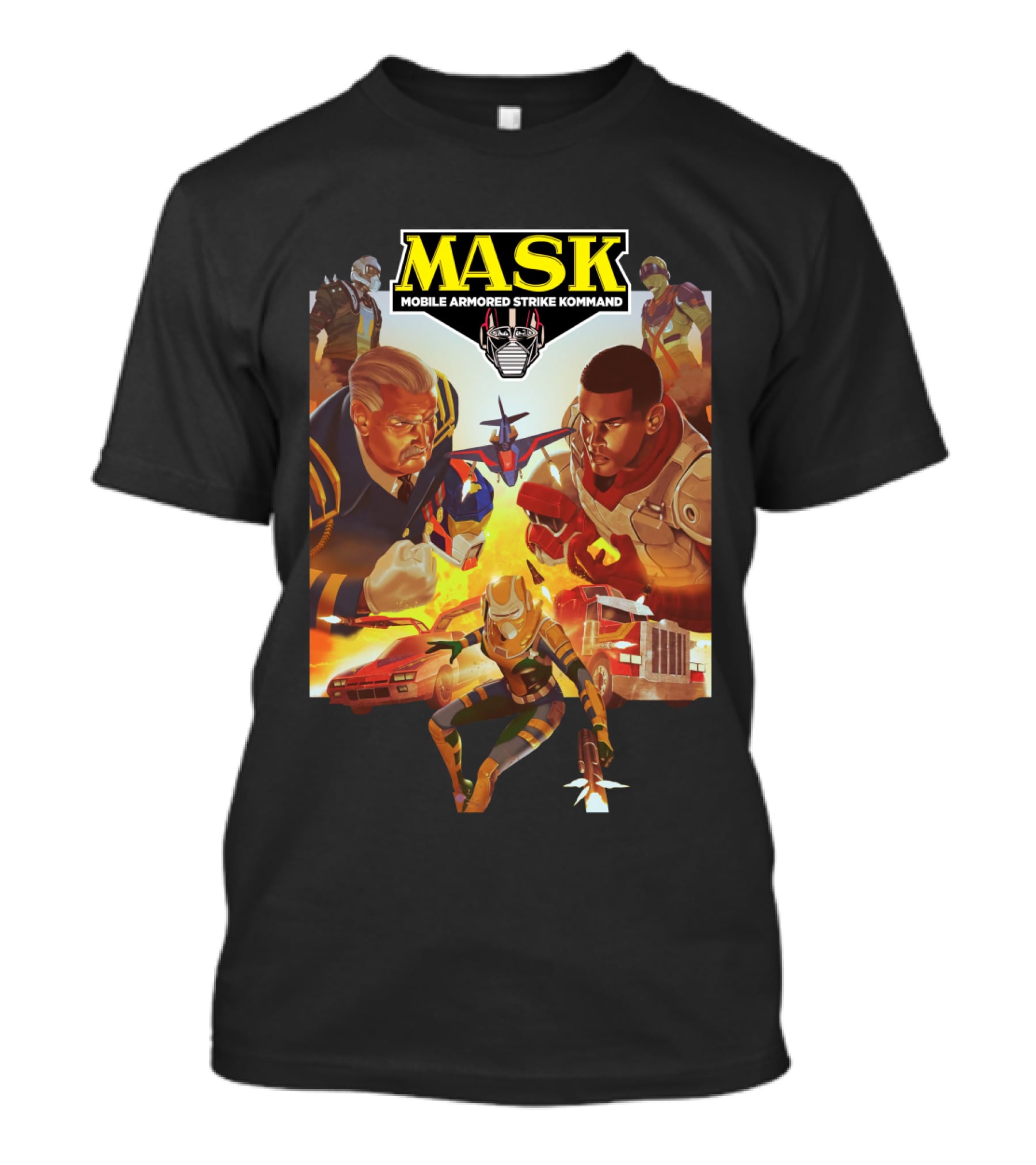 MASK Mobile Armored Strike Kommand Vintage Characters Showdown T-Shirt