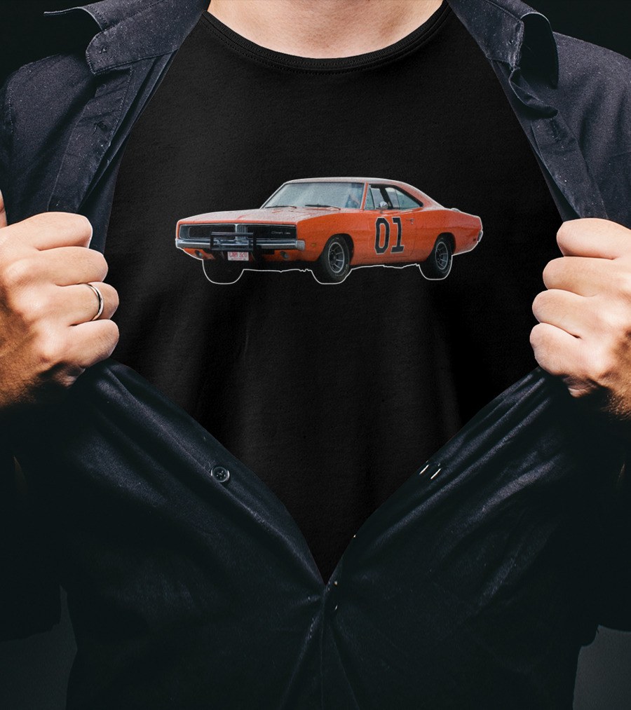 Dukes Of Hazzard General Lee 01 Iconic Orange Muscle Car Vintage TV Classic T-Shirt