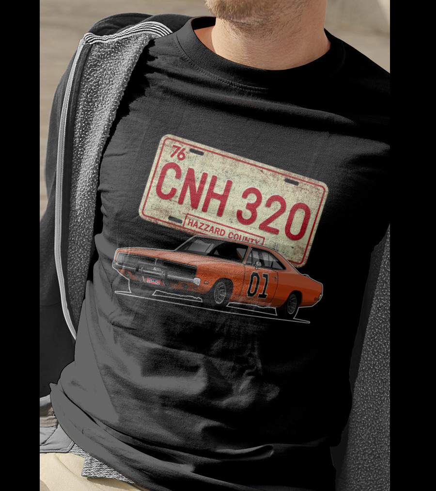 Duke Of Hazzard '76 CNH 320 Hazzard County 01 Car License Plate T-Shirt