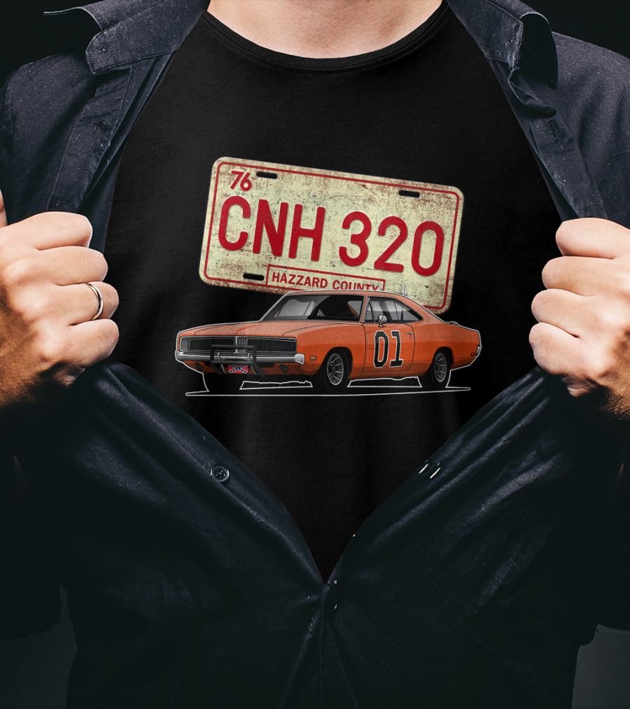 Duke Of Hazzard '76 CNH 320 Hazzard County 01 Car License Plate T-Shirt