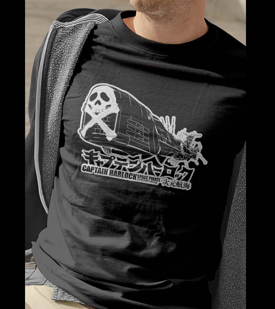 Captain Harlock Space Pirate Dimension Voyage Arcadia T-Shirt