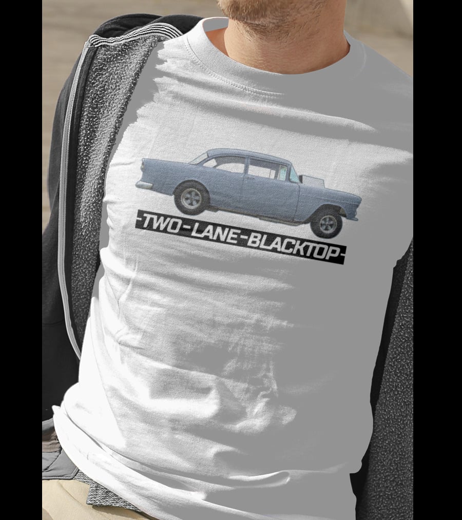 Two Lane Blacktop Chevy Vintage Car Classic 55 T-Shirt