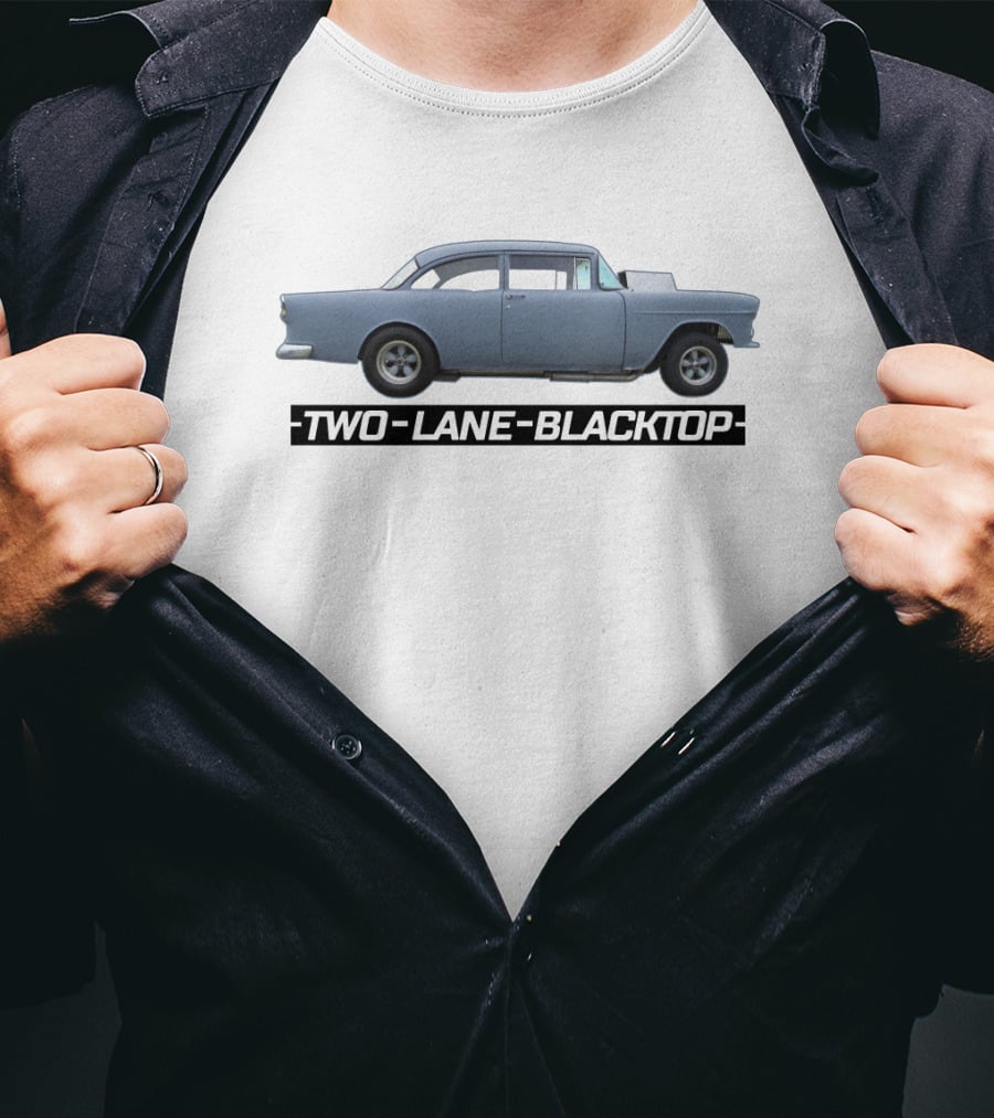 Two Lane Blacktop Chevy Vintage Car Classic 55 T-Shirt