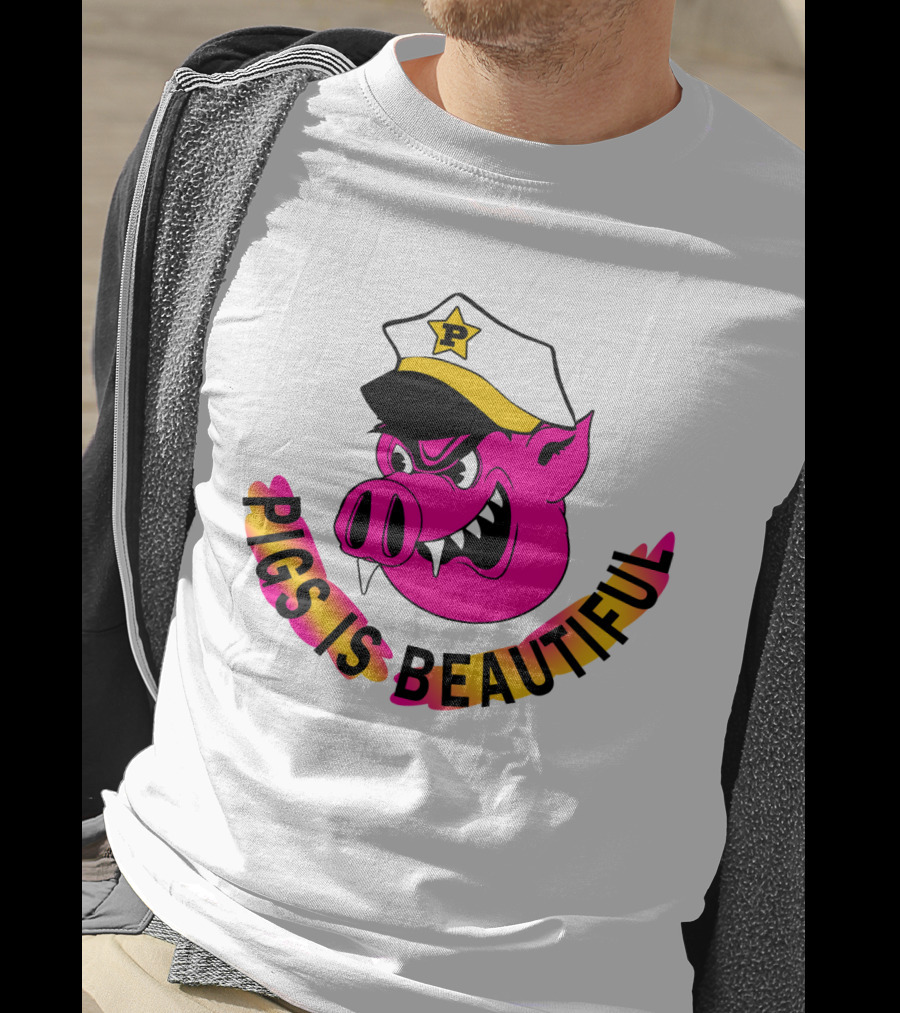 Captain Spaulding Pink Pig With Hat Pigs Is Beautiful T-Shirt