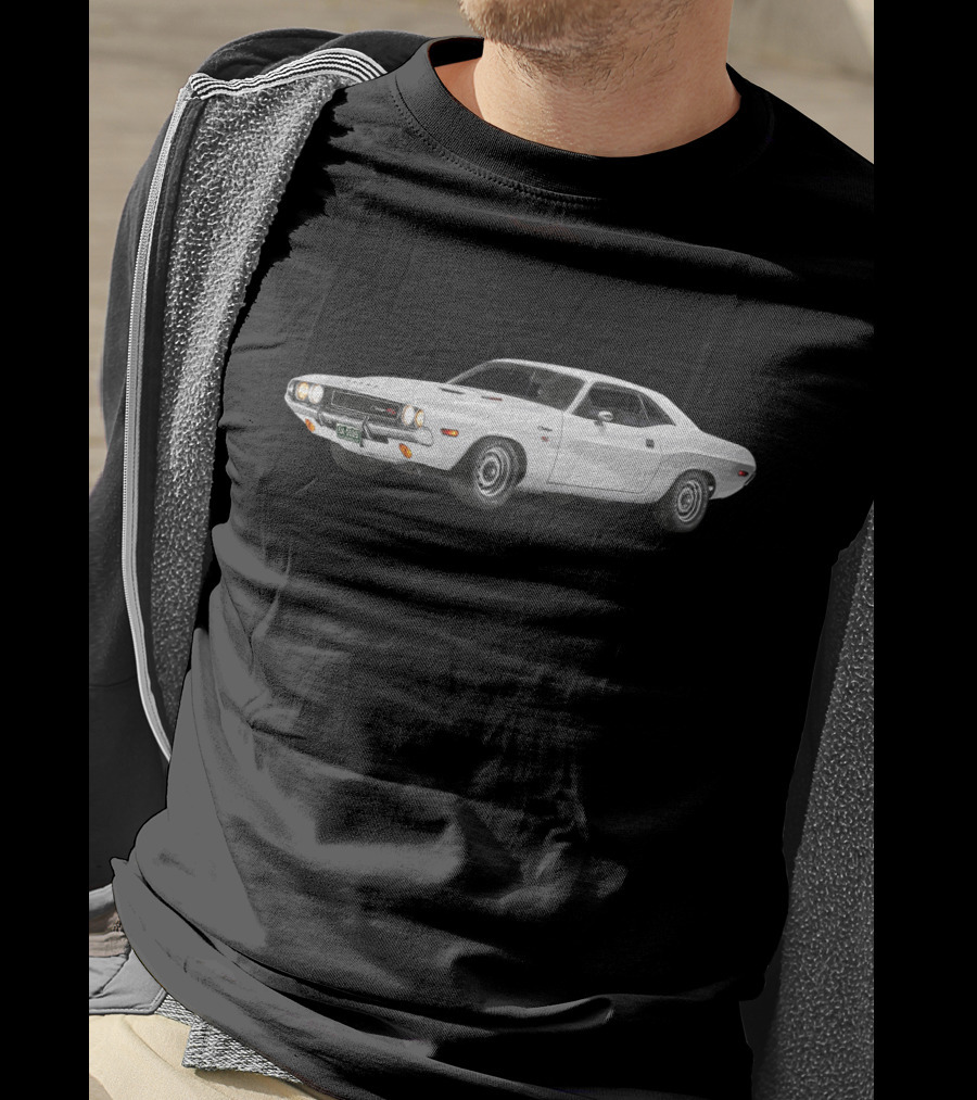 Vanishing Point 2.1 Classic White Muscle Car T-Shirt