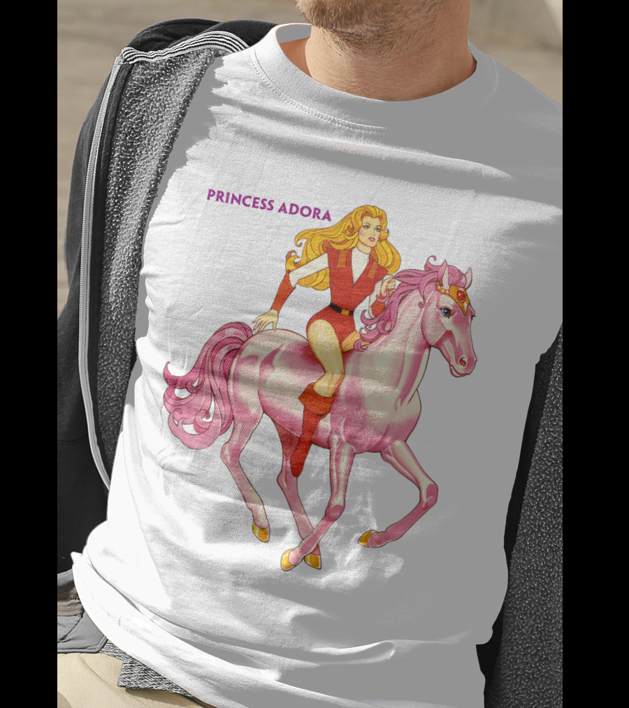Princess Adora Riding Pink Horse She-Ra Character Fan T-Shirt