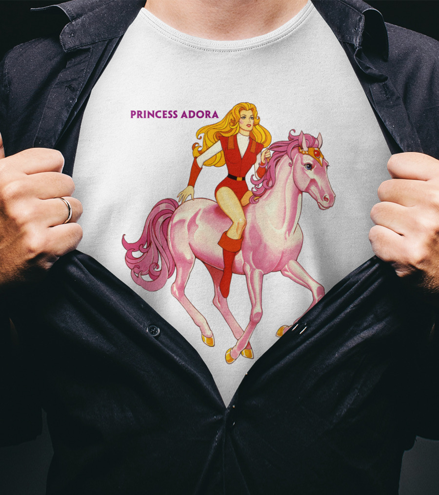 Princess Adora Riding Pink Horse She-Ra Character Fan T-Shirt