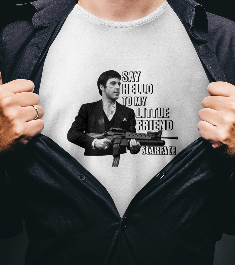 Scarface Say Hello To My Little Friend T-Shirt