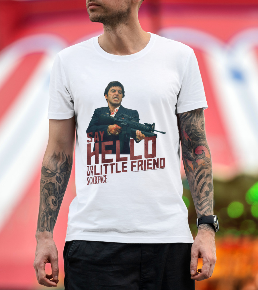 Say Hello To My Little Friend Scarface Movie Iconic Scene T-Shirt