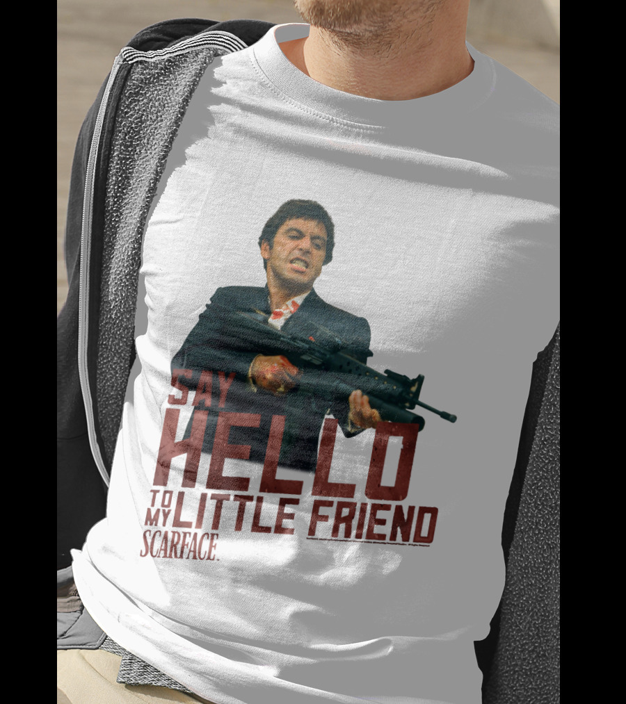 Say Hello To My Little Friend Scarface Movie Iconic Scene T-Shirt