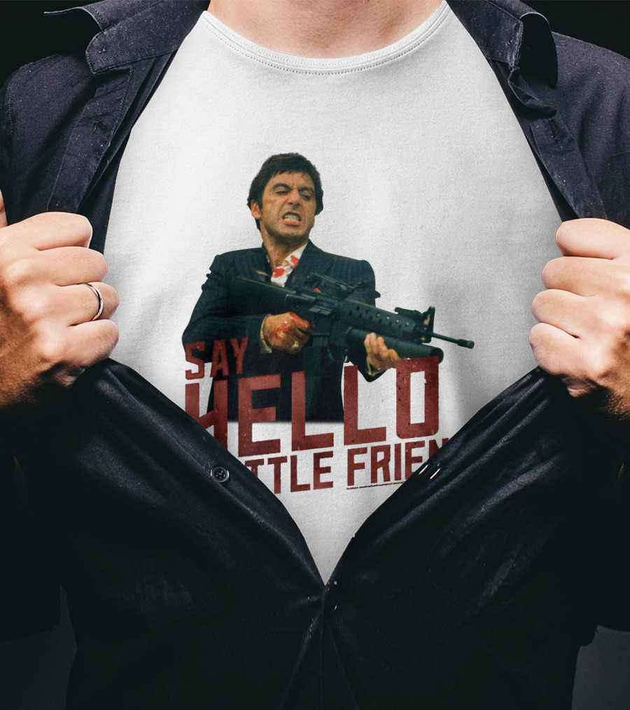 Say Hello To My Little Friend Scarface Movie Iconic Scene T-Shirt