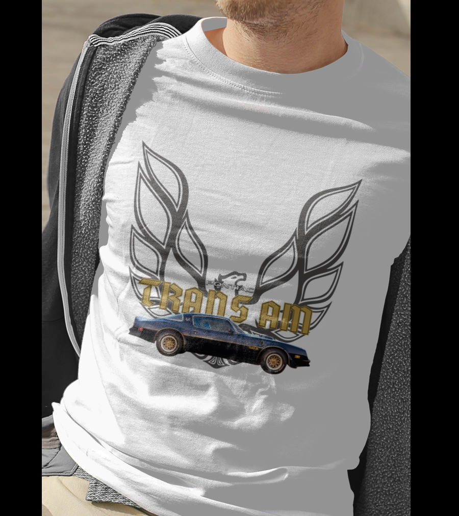 Pontiac Trans Am Smokey And The Bandit Car With Iconic Firebird Wings T-Shirt
