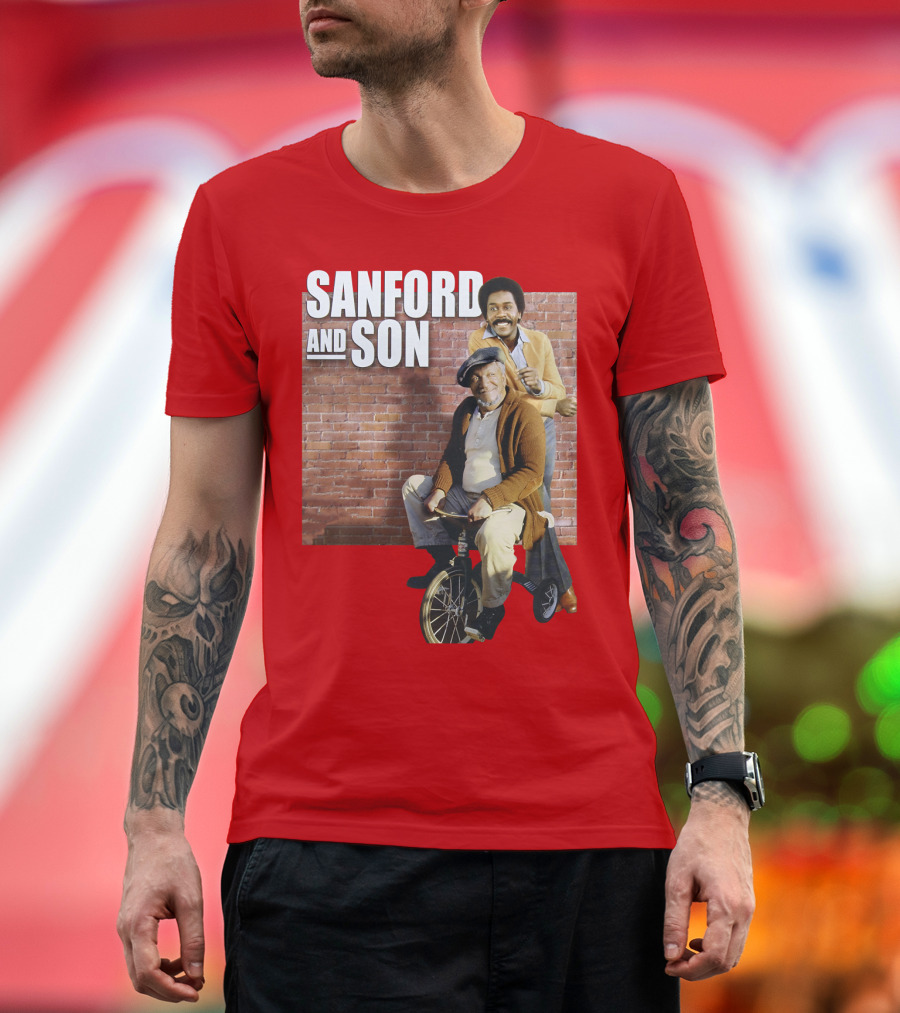 Sanford and Son Red Brick Wall Background T-Shirt