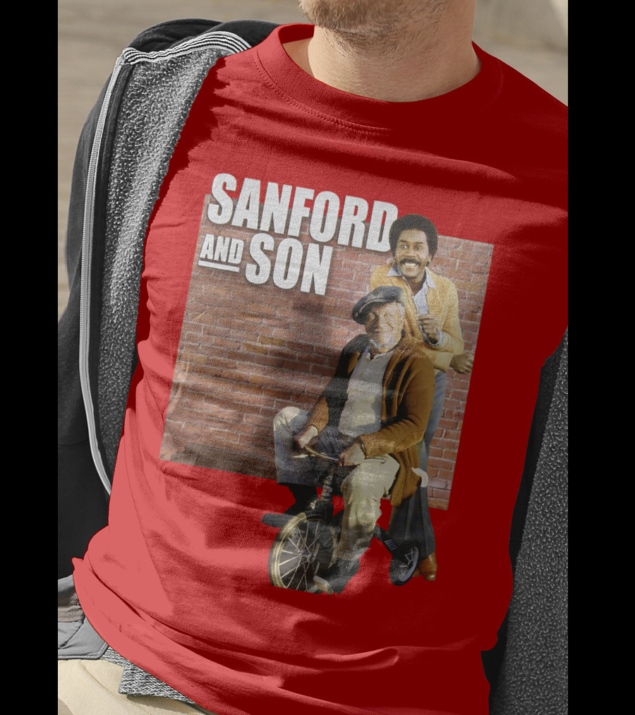 Sanford And Son Red Brick Wall Background T-Shirt