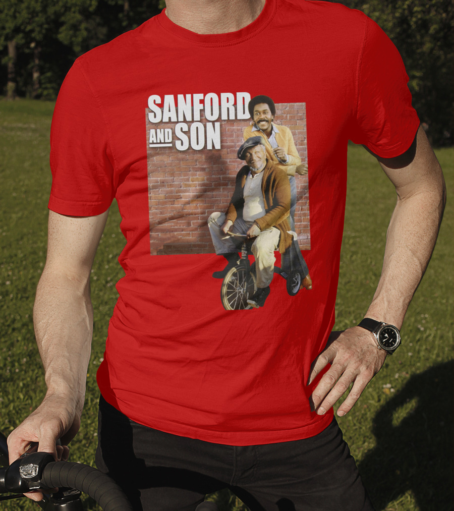 Sanford And Son Red Brick Wall Background T-Shirt