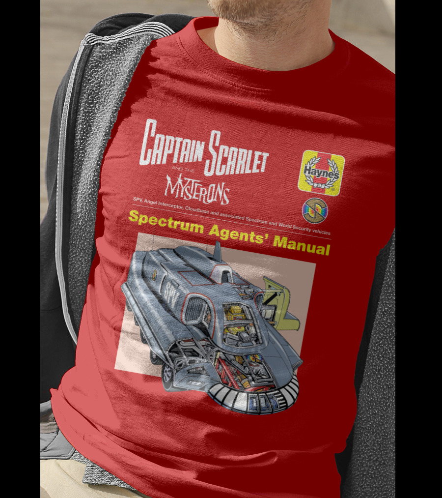 Captain Scarlet And The Mysterons Spectrum Agents' Manual SPV Haynes Cloudbase Spectrum World Security Vehicles T-Shirt
