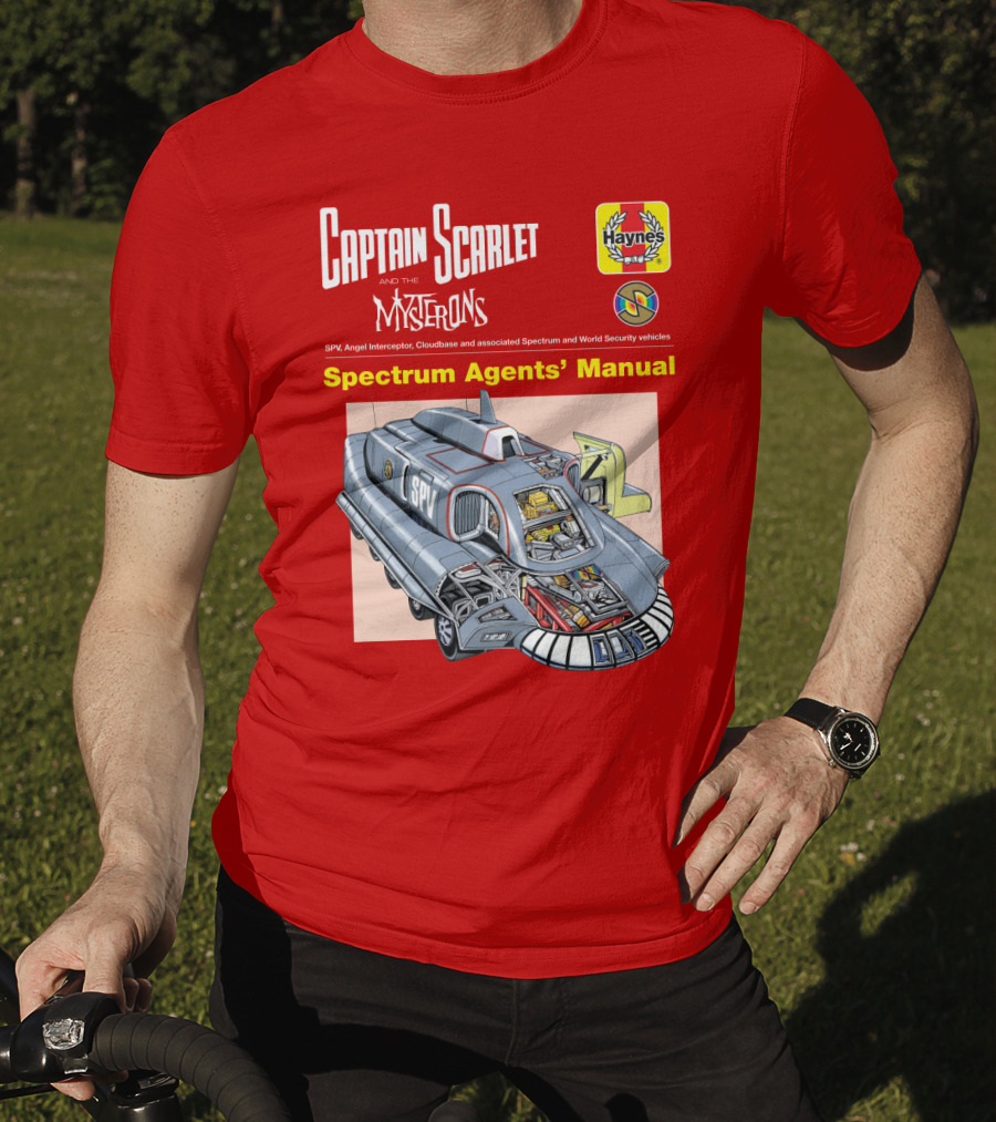 Captain Scarlet And The Mysterons Spectrum Agents' Manual SPV Haynes Cloudbase Spectrum World Security Vehicles T-Shirt