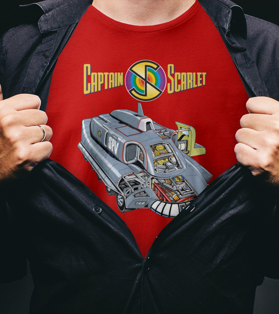 Captain Scarlet SPV Spectrum Pursuit Vehicle Blueprint T-Shirt